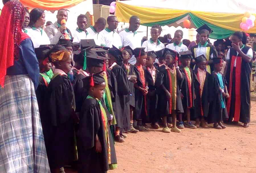 Pre primary graduates with their teachers